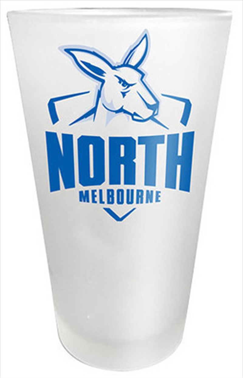 AFL Frosted Glass North Melbourne Kangaroos/Product Detail/Glasses, Tumblers & Cups