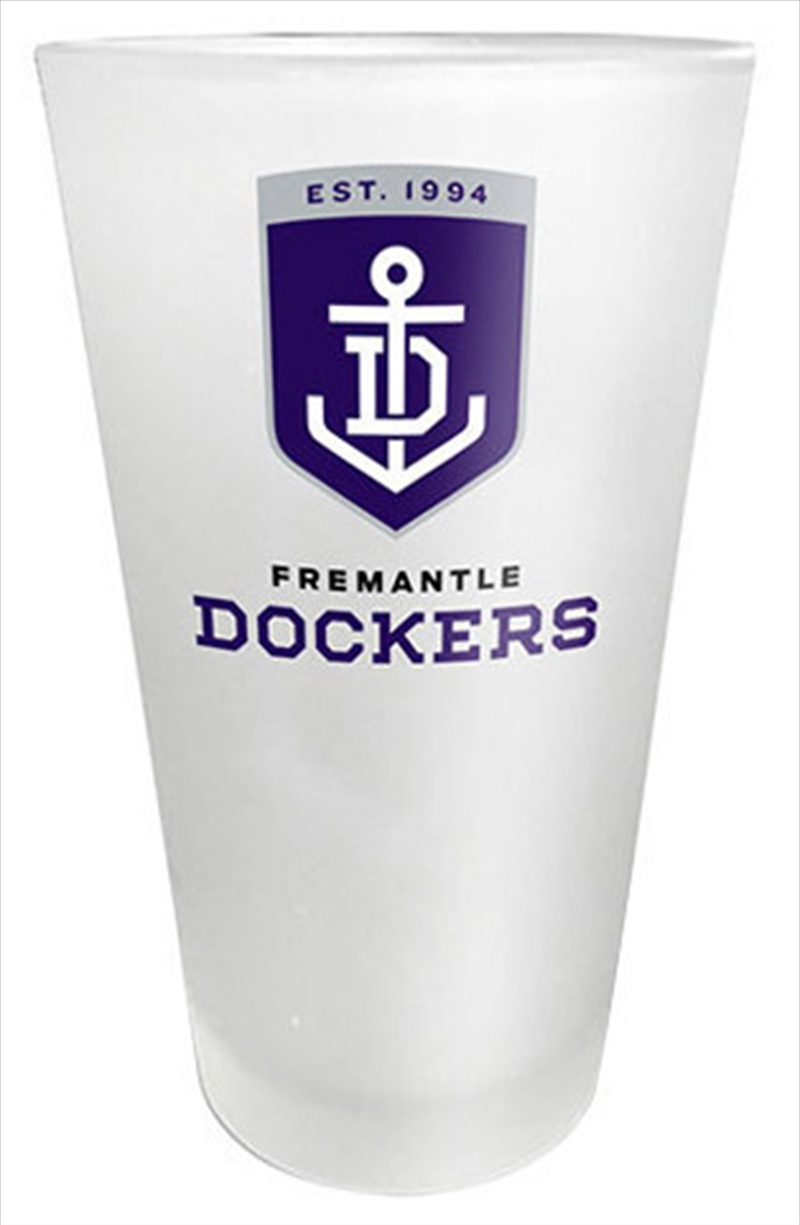 AFL Frosted Glass Fremantle Dockers/Product Detail/Glasses, Tumblers & Cups