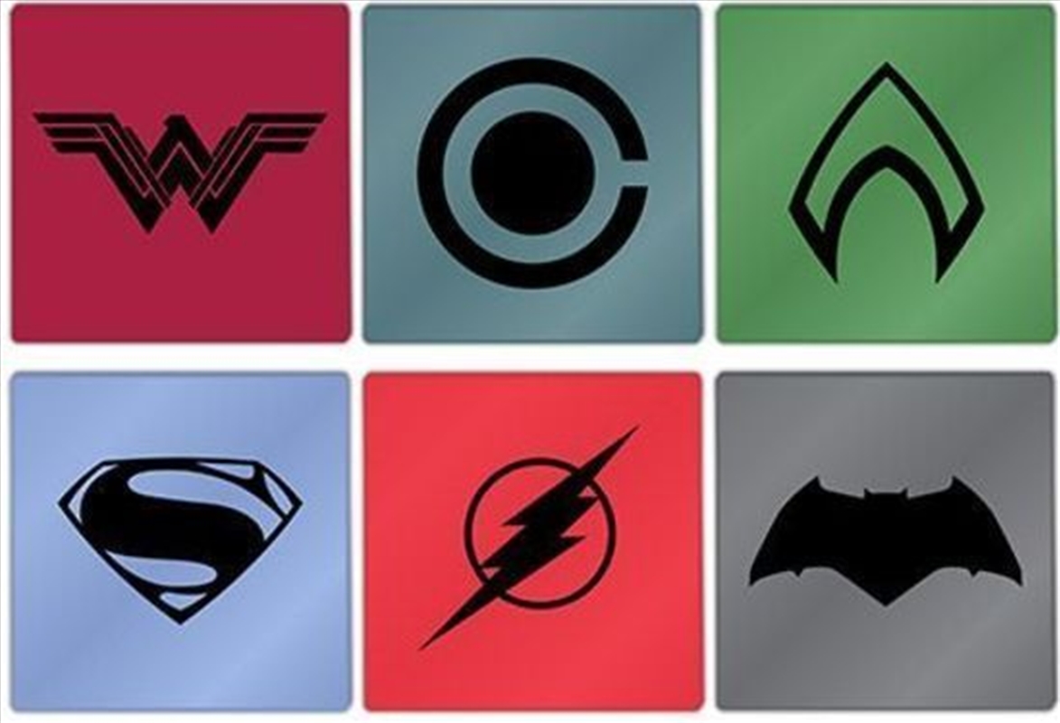 Justice League Movie Set of 6 Glass Coasters/Product Detail/Coolers & Accessories