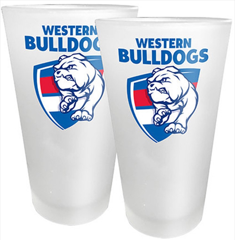 AFL Conical Glasses Set of 2 Western Bulldogs/Product Detail/Glasses, Tumblers & Cups