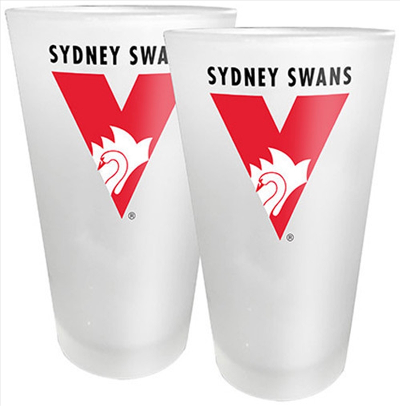 AFL Conical Glasses Set of 2 Sydney Swans/Product Detail/Glasses, Tumblers & Cups