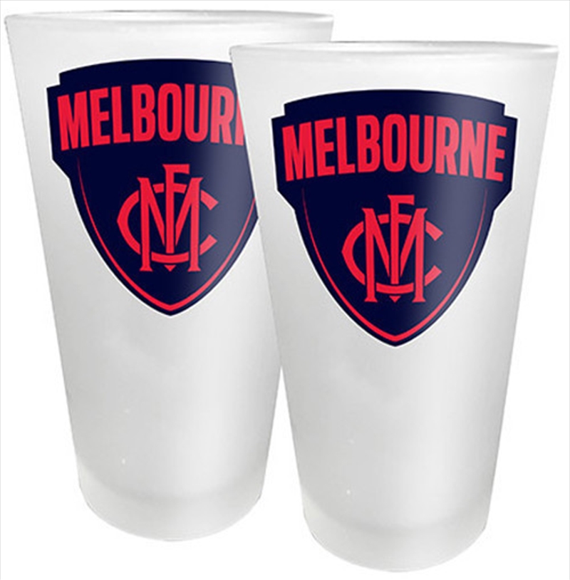 AFL Conical Glasses Set of 2 Melbourne Demons/Product Detail/Glasses, Tumblers & Cups
