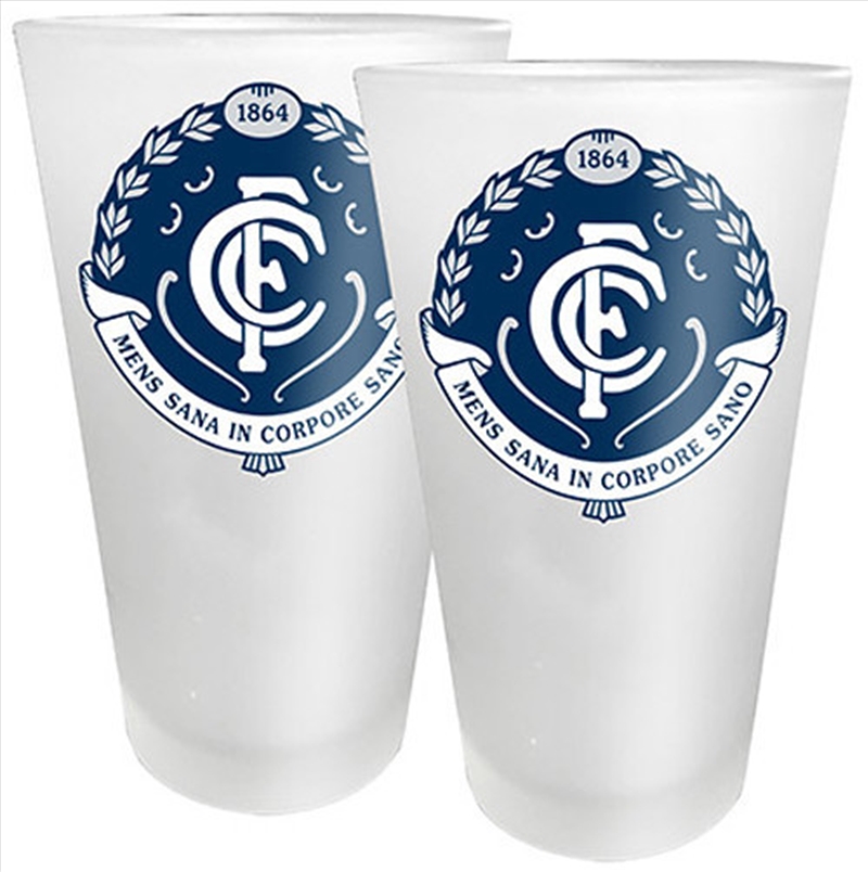 AFL Conical Glasses Set of 2 Carlton Blues/Product Detail/Glasses, Tumblers & Cups