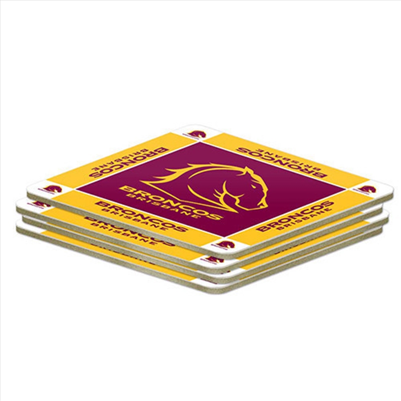 NRL Coaster 4 Pack Brisbane Broncos/Product Detail/Coolers & Accessories