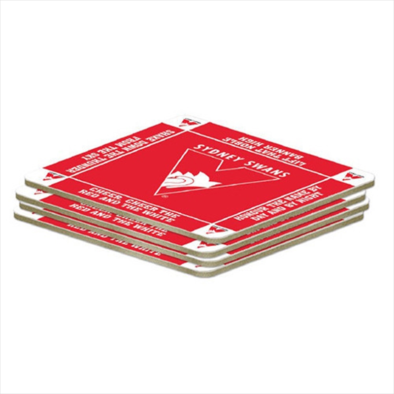 AFL Coaster 4 Pack Sydney Swans/Product Detail/Coolers & Accessories