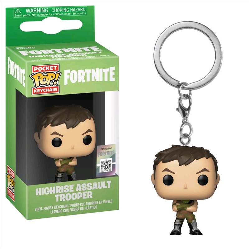 Fortnite - Highrise Assault Trooper Pocket Pop! Keychain/Product Detail/Pop Vinyl Keychains