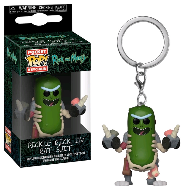 Rick and Morty - Pickle Rick in Rat Suit Pocket Pop! Keychain/Product Detail/TV