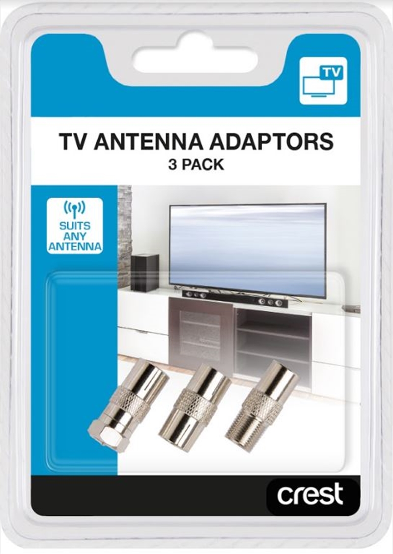 Coaxial TV Antenna Adaptors Pack Of 3/Product Detail/Cables