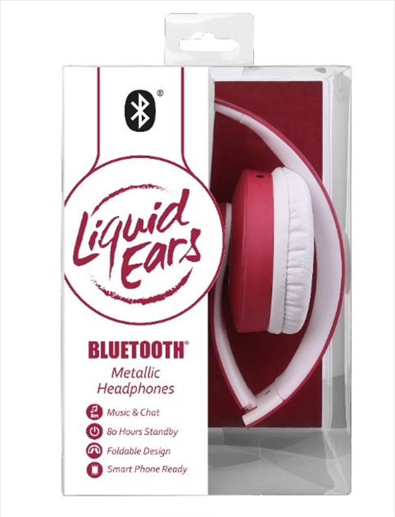 Liquid Ears - Bluetooth Smart Metallic Headphones Maroon/Product Detail/Headphones
