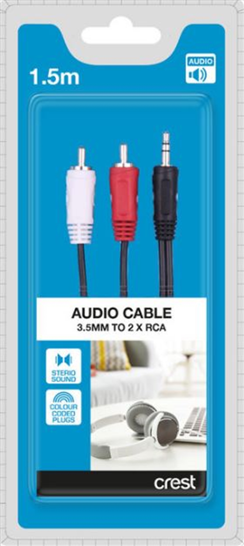 3.5mm to 2 x RCA Audio Cable - 1.5M/Product Detail/Cables