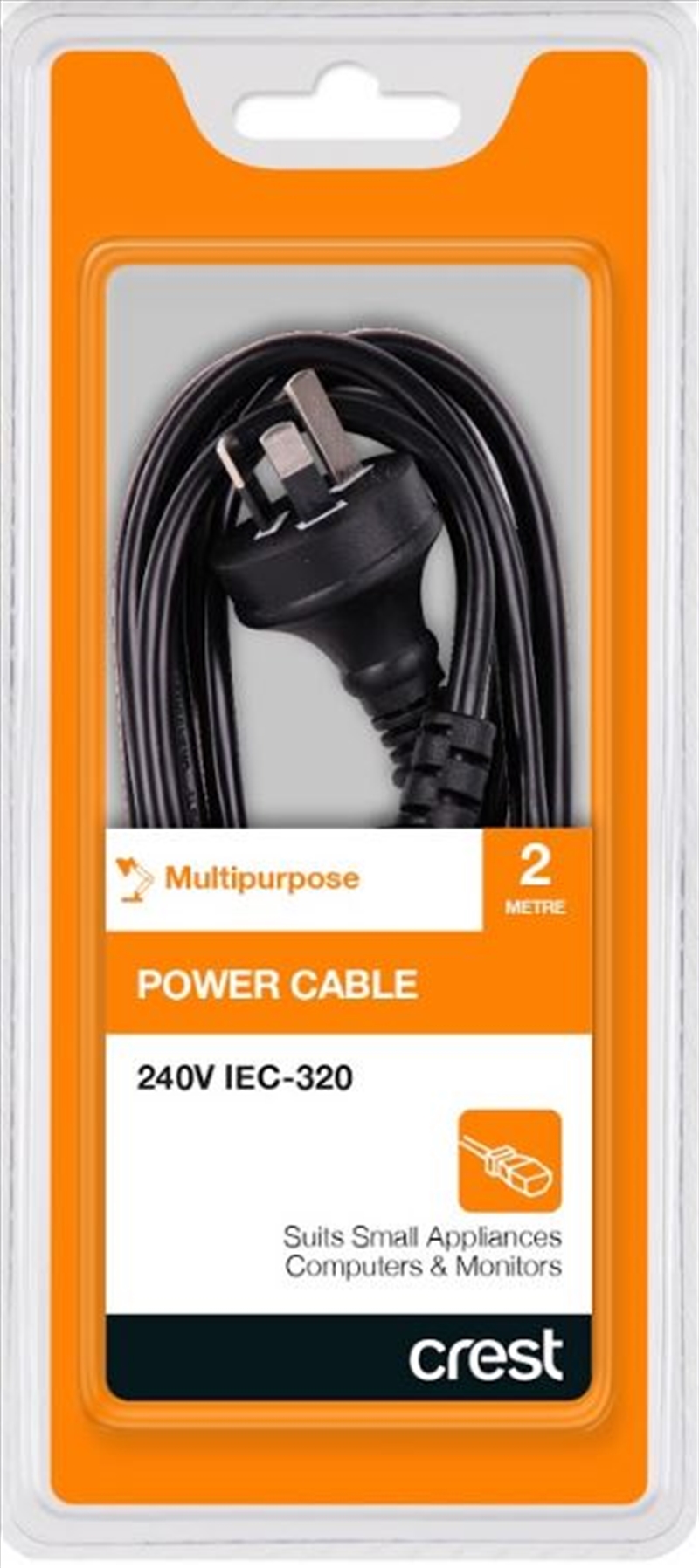 Crest Iec Power Cable 240V For Small Appliances - 2M/Product Detail/Cables