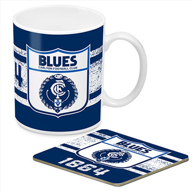 AFL Coffee Mug and Coaster 1st Team Logo Carlton Blues/Product Detail/Mugs