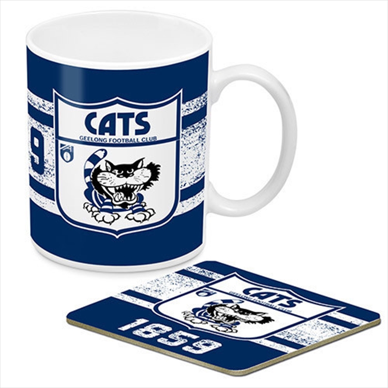 AFL Coffee Mug and Coaster 1st Team Logo Geelong Cats/Product Detail/Mugs