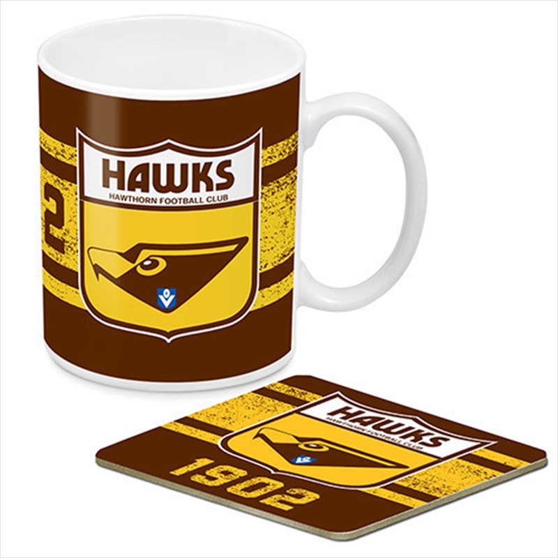 AFL Coffee Mug and Coaster 1st Team Logo Hawthorn Hawks/Product Detail/Mugs