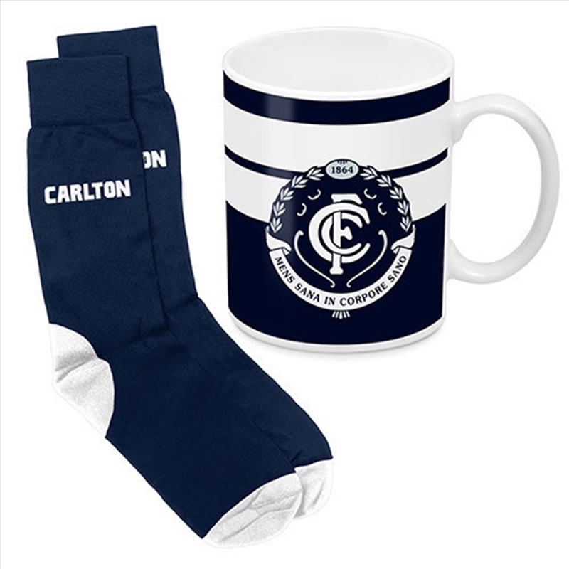 AFL Coffee Mug and Sock Gift Pack Carlton Blues/Product Detail/Mugs