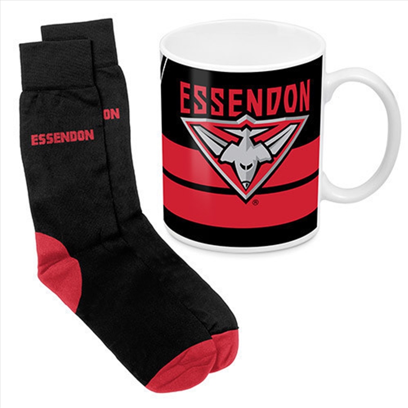AFL Coffee Mug and Sock Gift Pack Essendon Bombers/Product Detail/Mugs