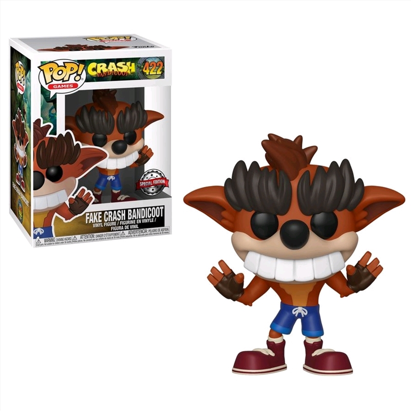 Crash Bandicoot - Fake Crash Bandicoot US Exclusive Pop! Vinyl [RS]/Product Detail/Standard Pop Vinyl