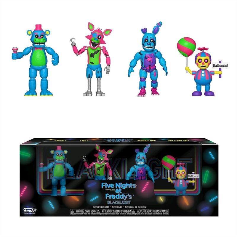 Five Nights at Freddy's - Black Light #2 2" Figure 4-pack/Product Detail/Figurines