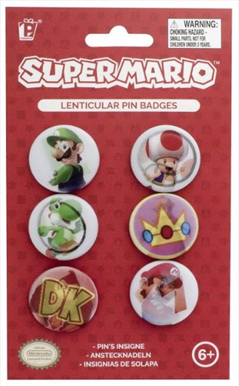 Super Mario - Lenticular Pin Badges/Product Detail/Buttons & Pins