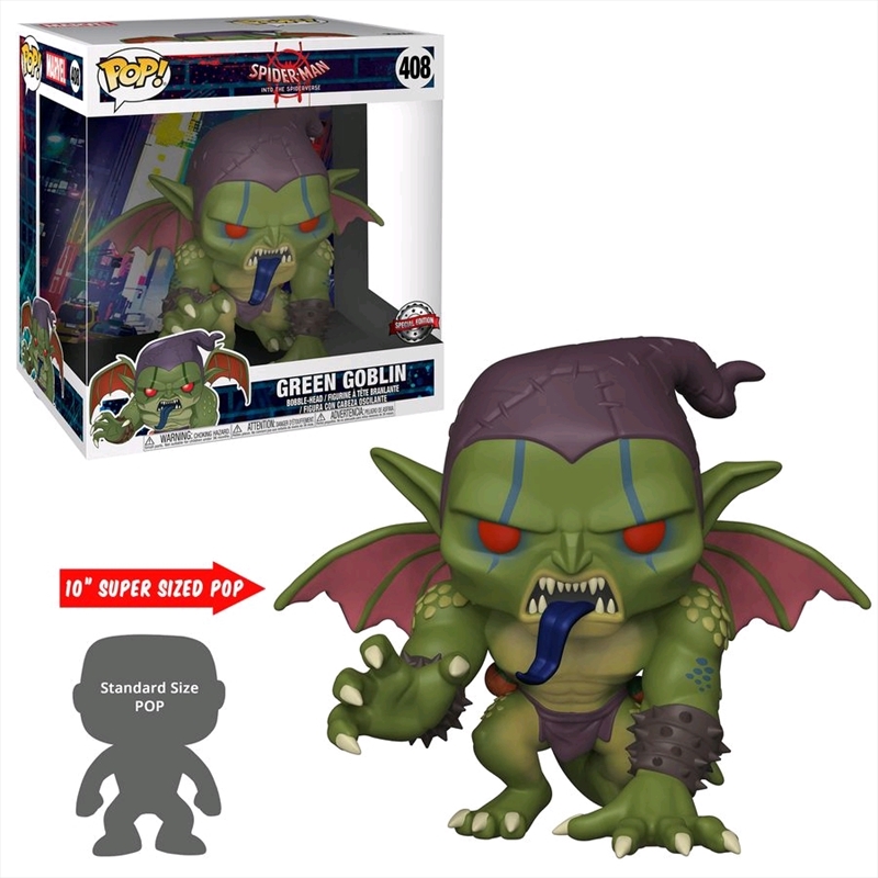 Spiderman: Into the Spider-Verse - Green Goblin 10" US Exclusive Pop! Vinyl [RS]/Product Detail/Movies