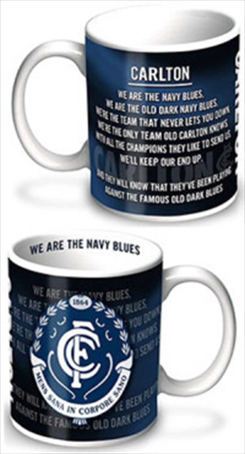 AFL Coffee Mug Team Song Carlton Blues/Product Detail/Mugs
