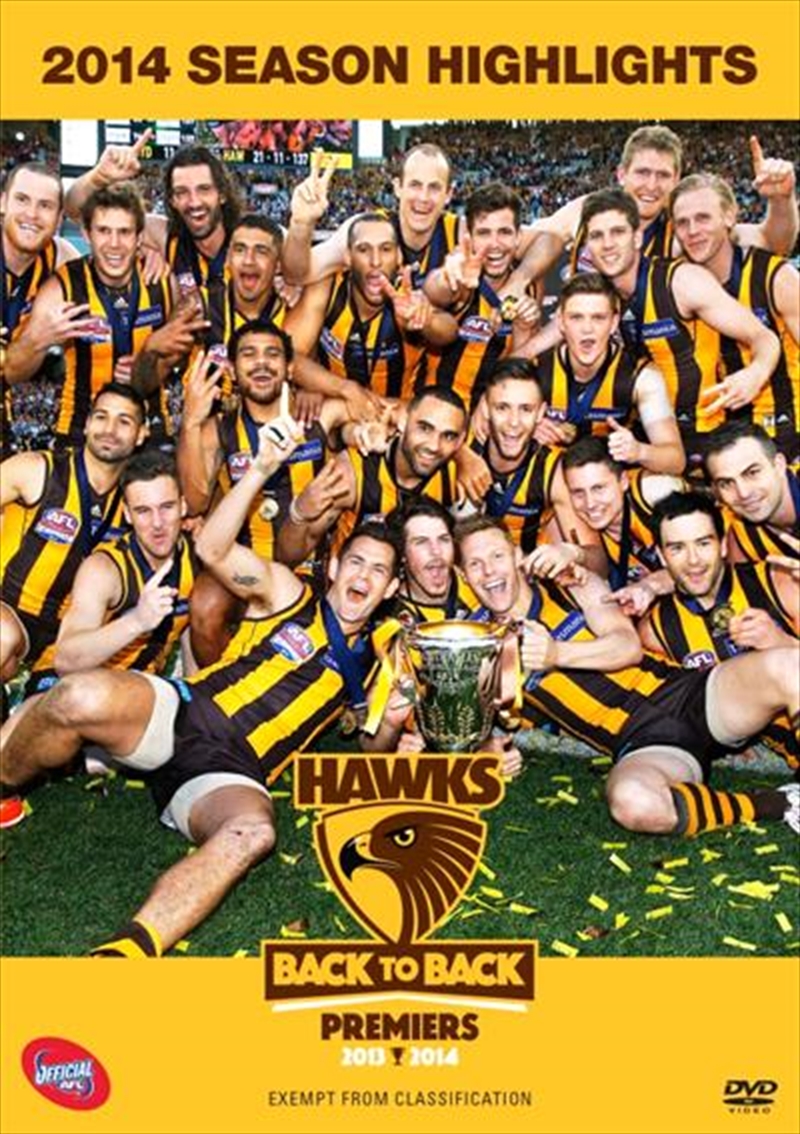 Buy AFL Premiers 2014 Hawthorn Season Highlights on DVD On Sale