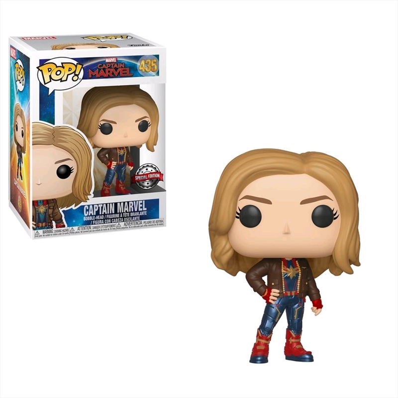 Captain Marvel - Captain Marvel with Jacket US Exclusive Pop! Vinyl [RS]/Product Detail/Movies