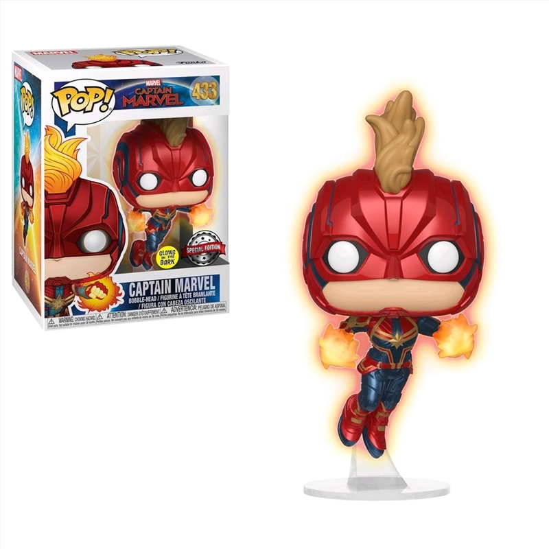 Captain Marvel - Captain Marvel Masked Flight Glow US Exclusive Pop! Vinyl [RS]/Product Detail/Movies