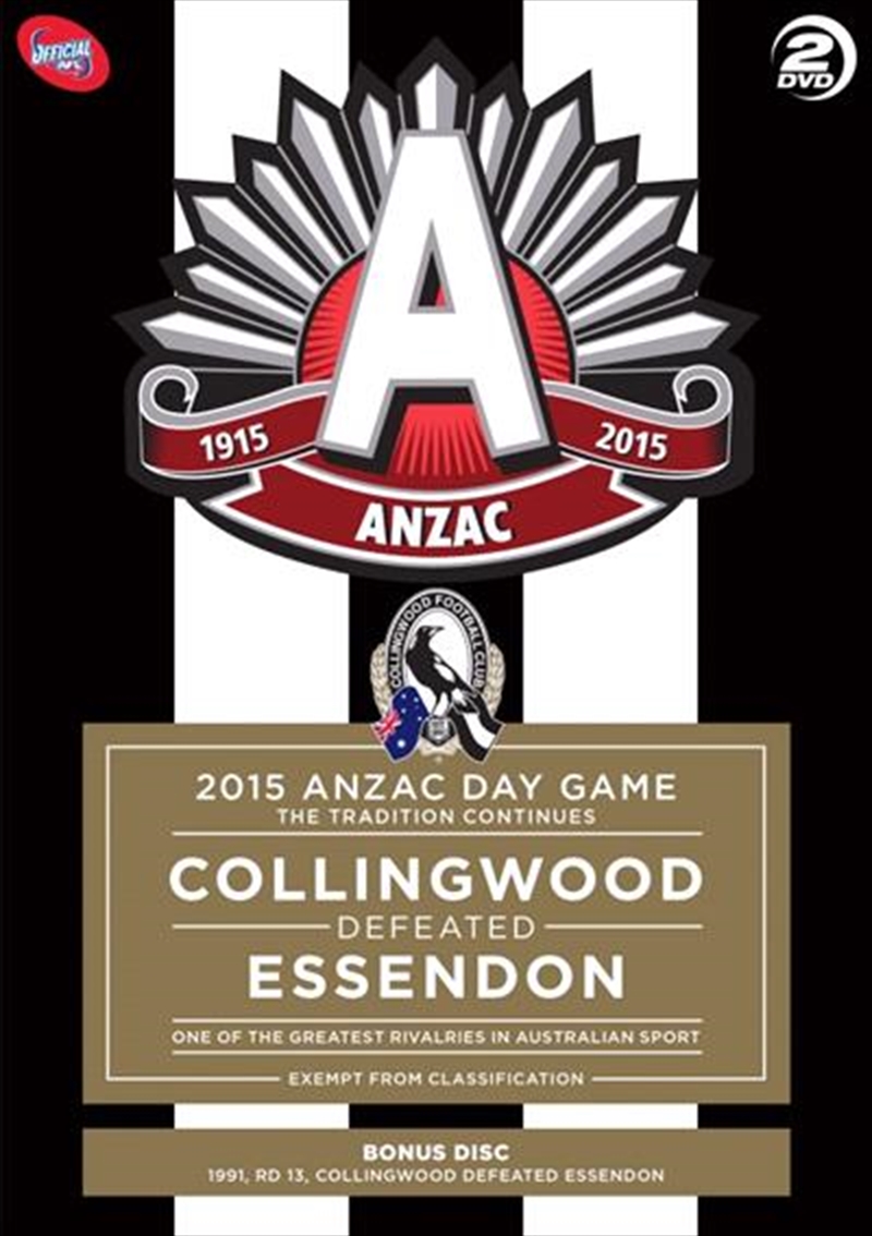 AFL - 2015 Anzac Day Game/Product Detail/Sport