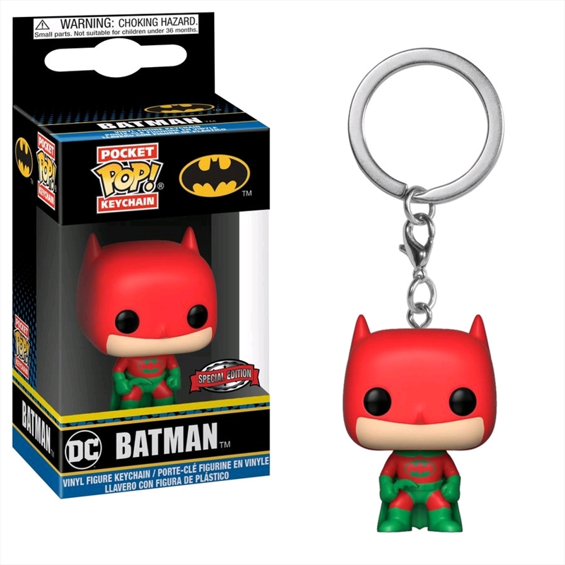 Batman - Batman (Holiday) Pop! Keychain [RS]/Product Detail/Movies