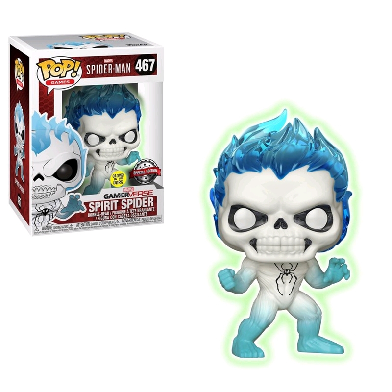 Spider-Man (Video Game 2018) - Spirit Spider Glow US Exclusive Pop! Vinyl [RS]/Product Detail/Movies