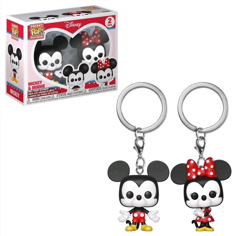 Disney - Mickey & Minnie Pocket Pop! Keychain 2-pack/Product Detail/Movies
