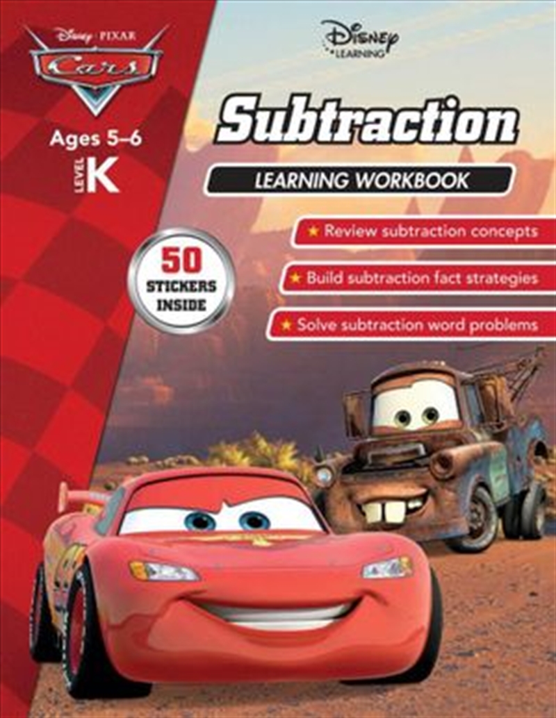 Disney Cars: Subtraction Learning Workbook Level K/Product Detail/Maths
