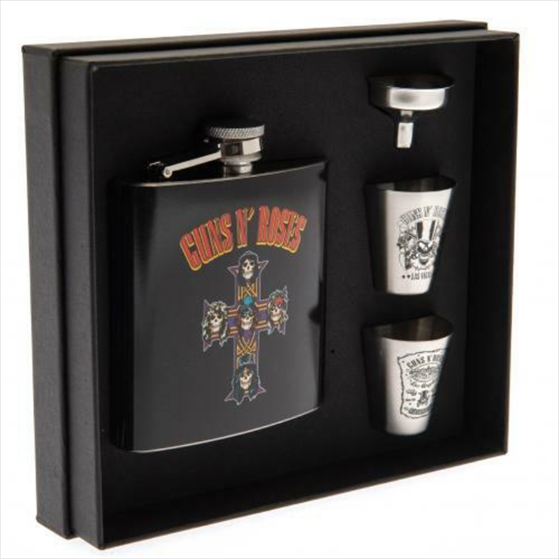 Guns N Roses Cross Hip Flask Set/Product Detail/Flasks & Shot Glasses
