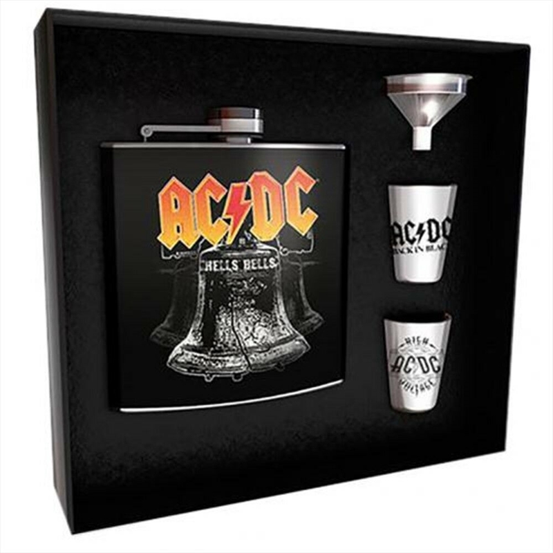 ACDC Hells Bells Hip Flask Set/Product Detail/Flasks & Shot Glasses