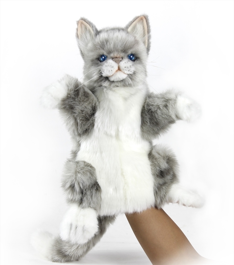 Grey Cat Puppet 30cm L/Product Detail/Plush Toys