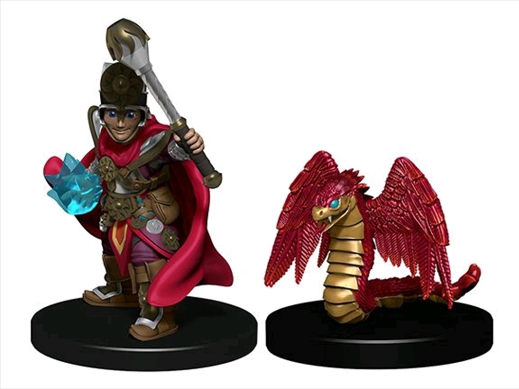 Wardlings - Boy Cleric & Winged Snake Pre-Painted Minis/Product Detail/RPG Games
