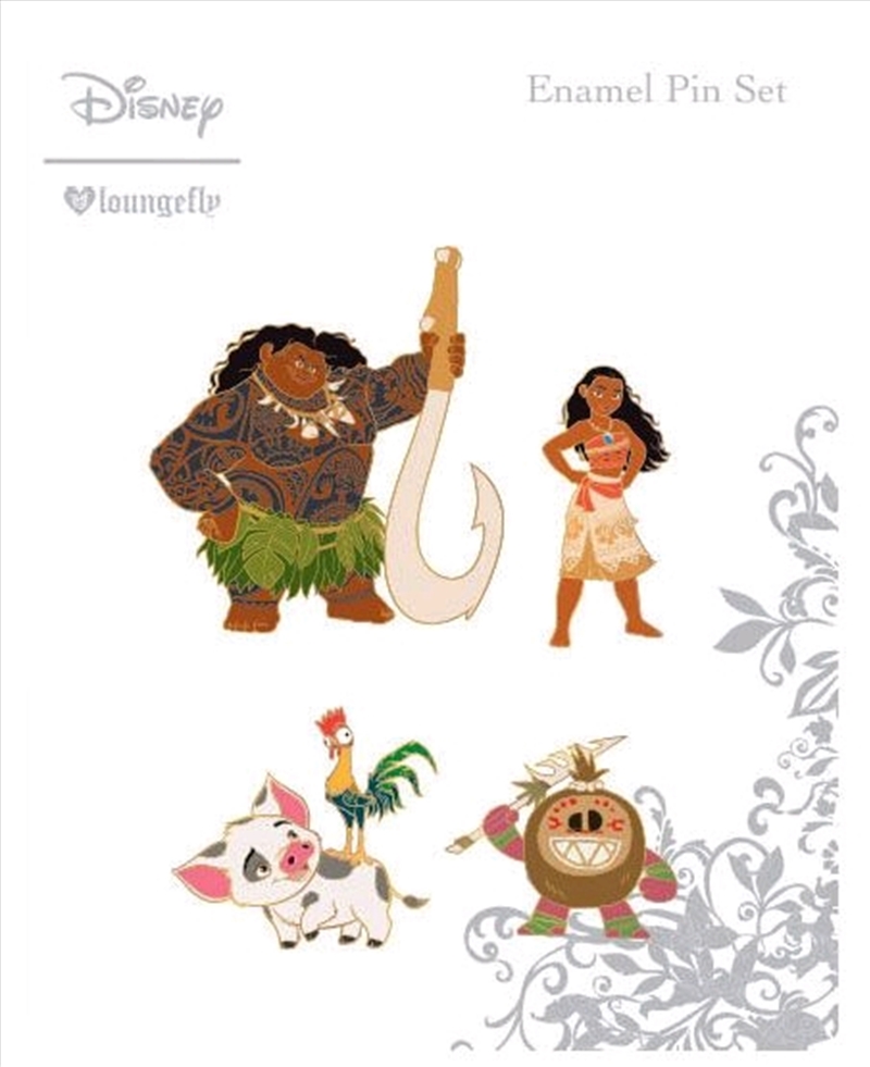 Loungefly - Moana - Enamel Pin 4pk/Product Detail/Buttons & Pins