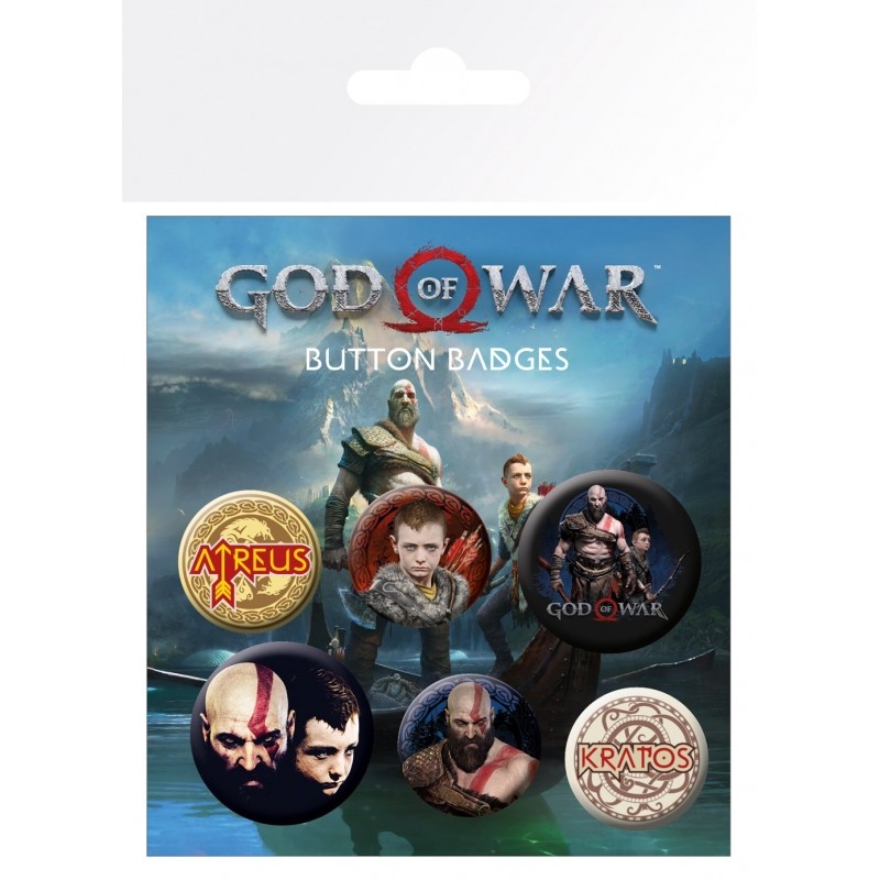 God Of War Mix Badge Pack/Product Detail/Buttons & Pins