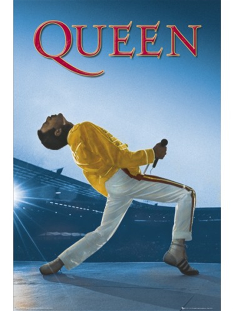 Queen Freddie Mercury Wembley Poster | Merchandise