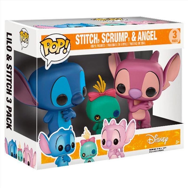 Lilo & Stitch - Stitch, Scrump & Angel US Exclusive Pop! Vinyl 3-Pack/Product Detail/Movies