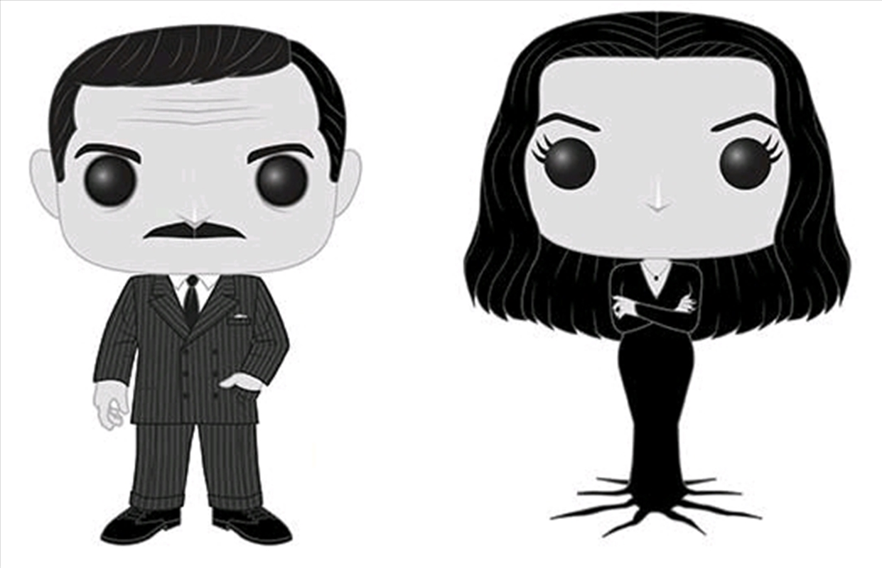 Addams Family - Morticia and Gomez Black & White US Exclusive Pop! Vinyl 2-pack [RS]/Product Detail/Movies