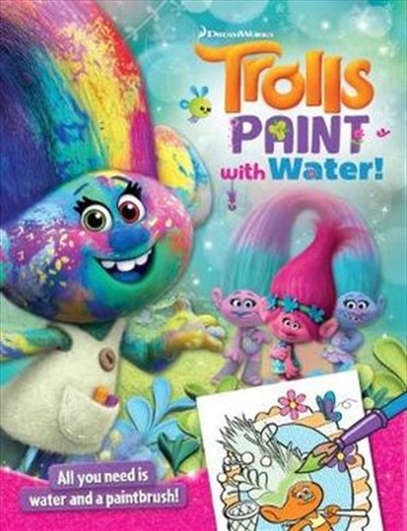 Trolls: Paint With Water | Paperback Book