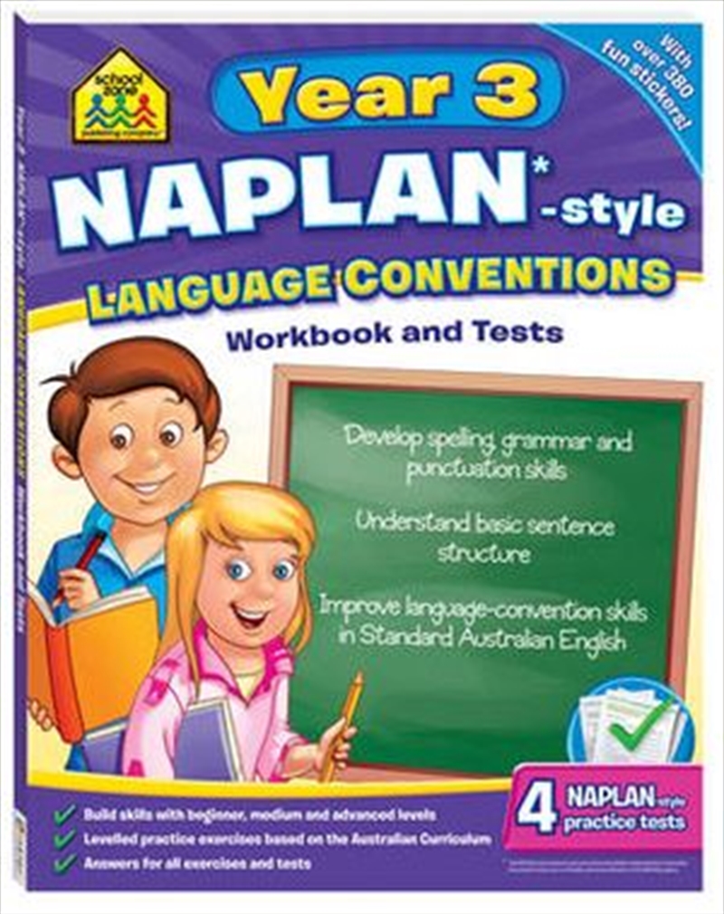 Year 3 NAPLAN - Style Language Conventions Workbook and Tests : School Zone School Zone NAPLAN/Product Detail/English