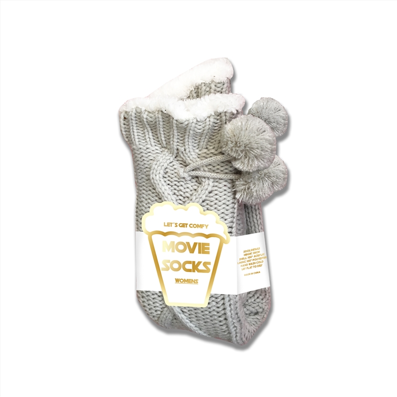 Grey Cable Knot Movie Socks/Product Detail/Cables