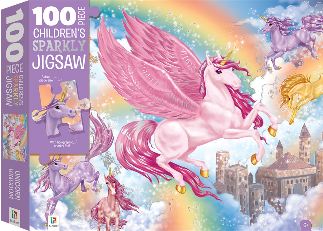 100-Piece Children’s Sparkly Jigsaw: Unicorn Kingdom | Merchandise