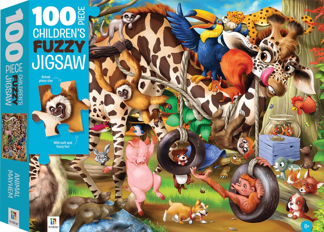 100-Piece Children’s Fuzzy Jigsaw: Animal Mayhem/Product Detail/Education and Kids