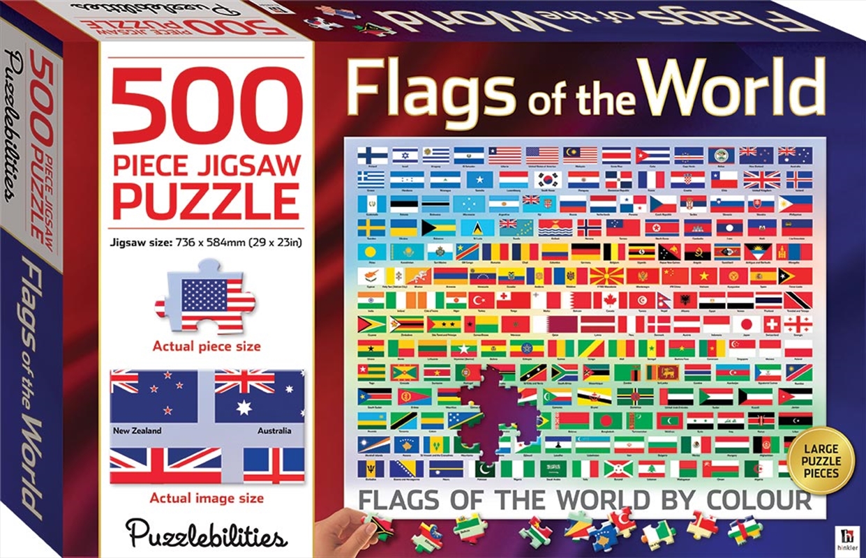 Flags of the World by Colour 500 Piece Jigsaw Puzzle | Merchandise