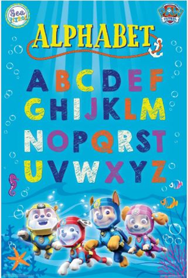 Paw Patrol - Under The Sea ABC Poster/Product Detail/Posters & Prints