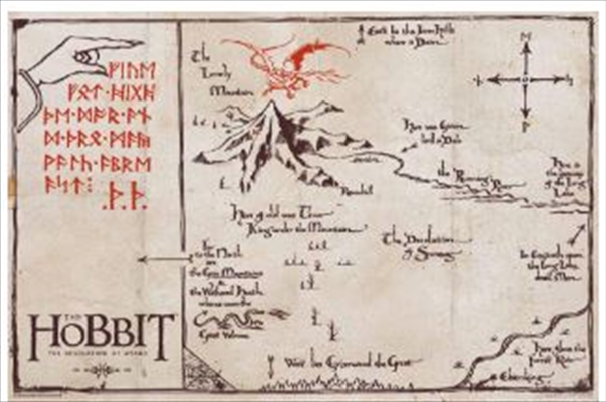 Hobbit: Desolation Of Smaug - Map Poster/Product Detail/Posters & Prints